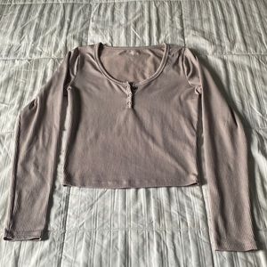 Hollister long sleeve crop top